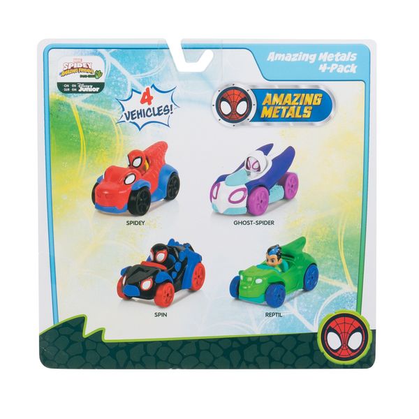 Confezione 4 veicoli dino die-cast metal spidey – marvel - SPIDEY, MARVEL