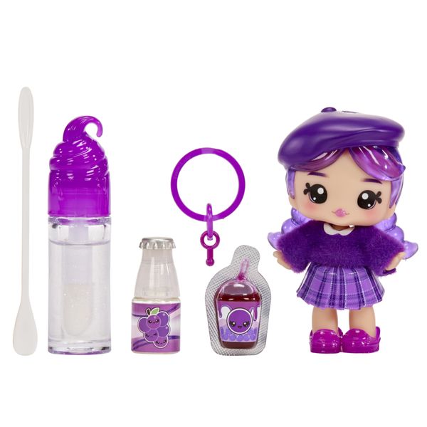 Yummiland lipgloss doll - bambola profumata con kit di lucidalabbra fai da te – 6 modelli assortiti venduti separatamente - YUMMILAND