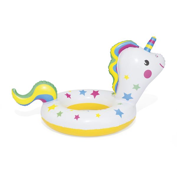 Salvagentetesta animali 3 personaggi assortiti: unicorno (cm. 79x58), squalo (cm. 84x71), pappagallo (cm. 84x76) - Bestway