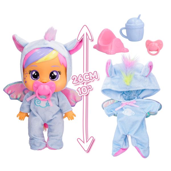 Cry babies loving care dreamy, jenna e hannah, bambola singola assortita con 3 accessori ciascuna, piangono lacrime vere - CRY BABIES
