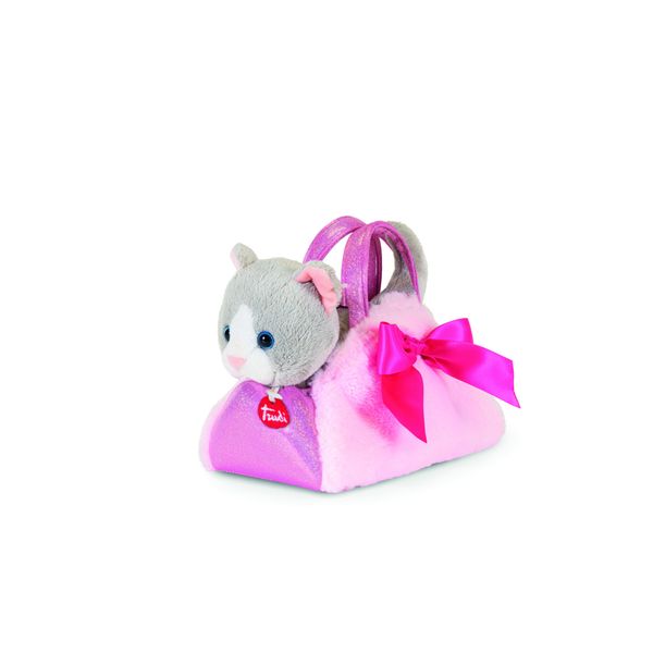 Peluche gatto rosa in borsa – fashion bag - Trudi