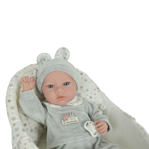 Bambola oliver con culla - 40 cm - LOVE BEBÈ