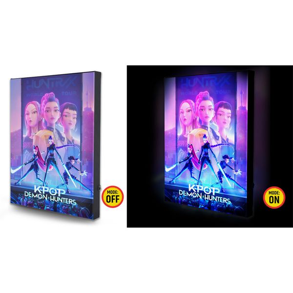 Quadro retroilluminato kpop demon hunters – illuminazione fandom - K-POP DEMON HUNTERS