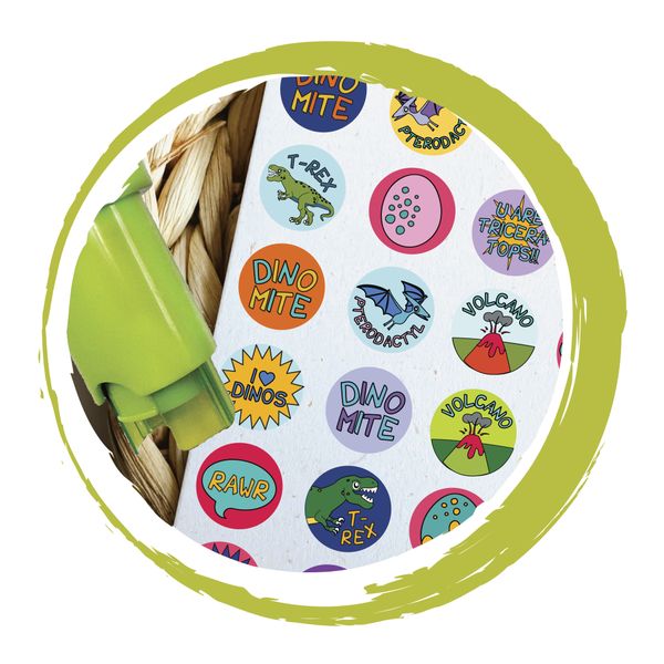 Sticker stamper - timbri assortit colorati per decorare con 320 stickers in 4 temi divertenti - CREA MANIA