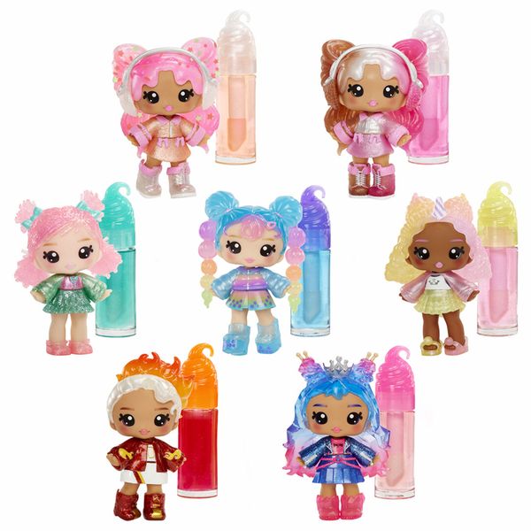 Yummiland lip gloss doll - mystery chase - include kit di lucidalabbra fai da te, età 4+ - YUMMILAND