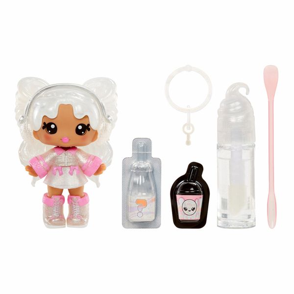 Yummiland lip gloss doll - mystery chase - include kit di lucidalabbra fai da te, età 4+ - YUMMILAND