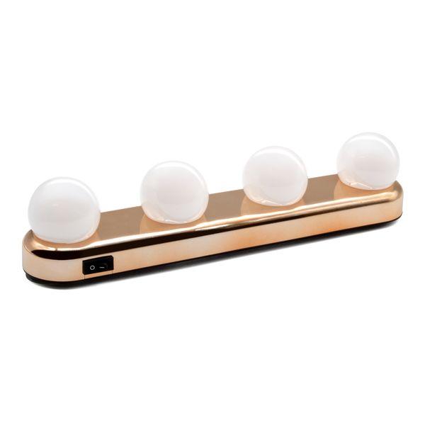 Barra led trucco – oro rosa, luce bianca fredda, ventose - IBS