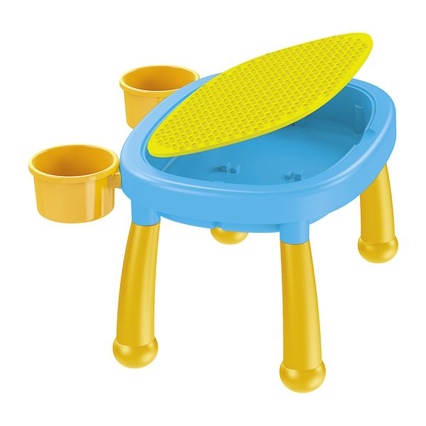Tavolino gioco bambini 2 in 1 con 50 mattoncini e sgabello - BABY SMILE