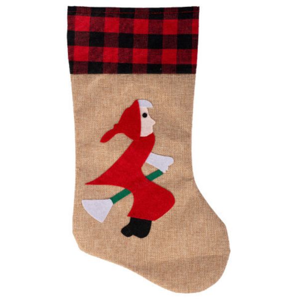 Calza befana in juta 43 cm assortita con etichetta - CARNIVAL TOYS