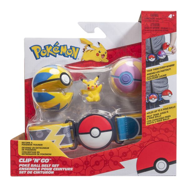 Pokémon clip 'n' go poké ball set cintura  pikachu - POKEMON
