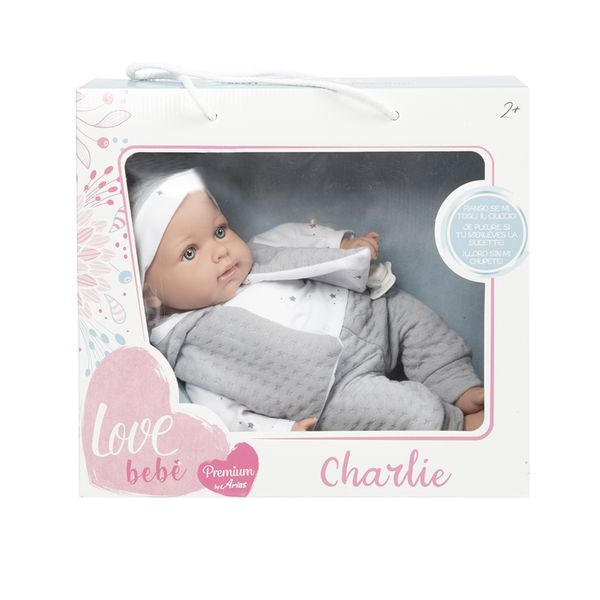 Bambola realistica 45 cm con corpo morbido e ciuccio - piange come un vero bimbo - assortito - LOVE BEBÈ