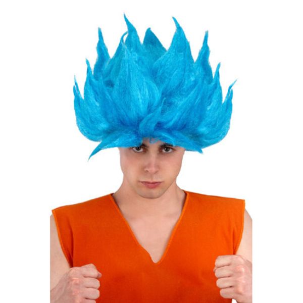 Parrucca manga blu adulto in scatola pvc - CARNIVAL TOYS