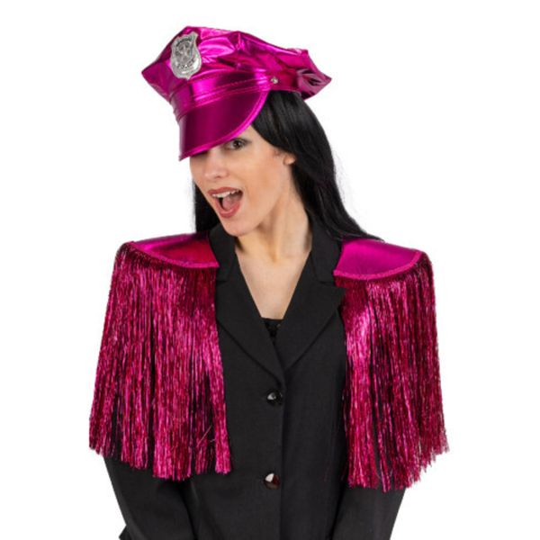 Set disco police fucsia (cappello e spalline) - CARNIVAL TOYS