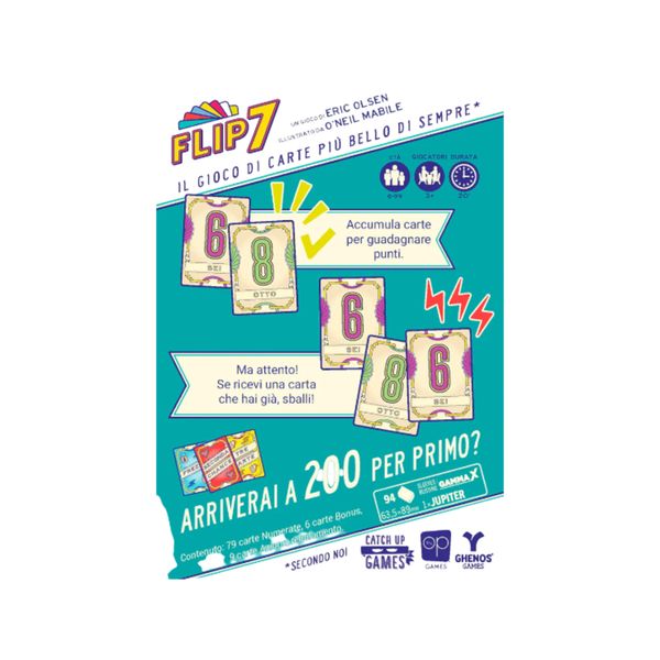 Flip 7 gira una carta alla volta, ma attento: se ottieni un duplicato, sei fuori dal round! - NO BRAND