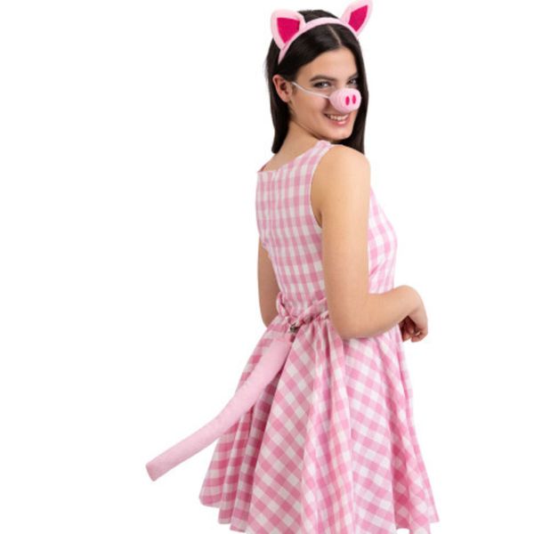 Set travestimento maialina carnevale bimba (cerchietto, coda e naso) - CARNIVAL TOYS