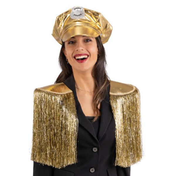 Set disco police oro (cappello e spalline) - CARNIVAL TOYS