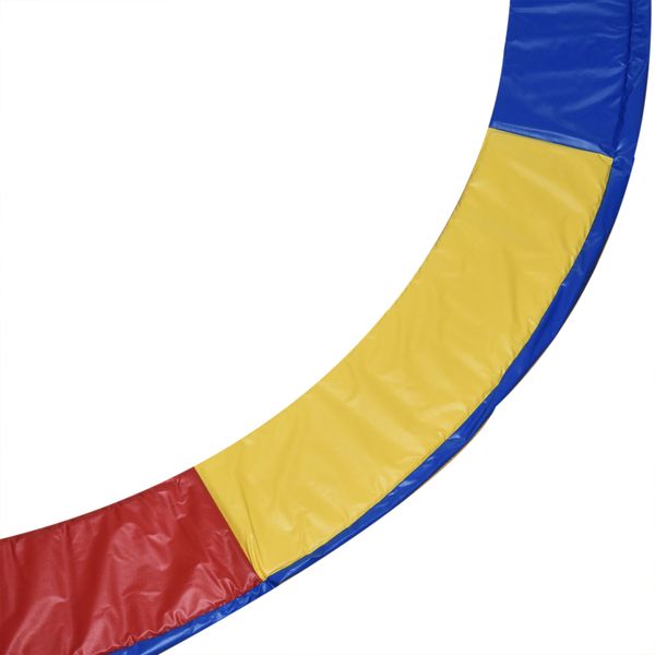 Copertura imbottita bordo trampolino, protezione per tappeto elastico giaridno in plastica, ø244cm, multicolore - 