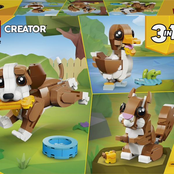 Lego creator 31382 3in1 adorabili animali: cagnolino giocoso - LEGO CREATOR