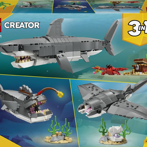 Lego creator 31381 – squalo con scrigno del tesoro 3in1 - LEGO CREATOR