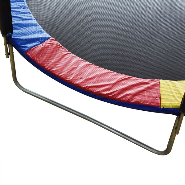 Copertura imbottita bordo trampolino, protezione per tappeto elastico giaridno in plastica, ø244cm, multicolore - 