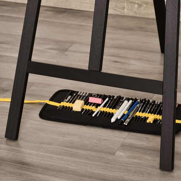 Cavalletto pittura, 135 cm cavalletto treppiede per dipingere su tela, cavalletto in legno di pino regolabile - 