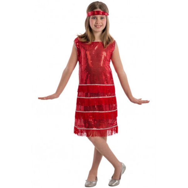 Costume charleston rosso donna taglia unica vi–vii - CARNIVAL TOYS