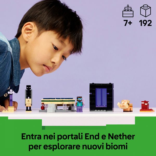 Lego minecraft 21584 – viaggio nel portale del nether e dell'end - LEGO