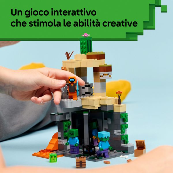 Lego minecraft 21587 – zombie dungeon con tavolo da crafting - LEGO