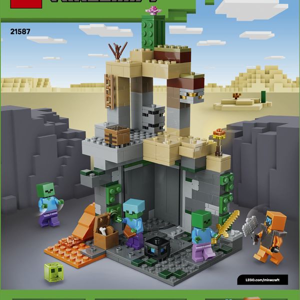 Lego minecraft 21587 – zombie dungeon con tavolo da crafting - LEGO