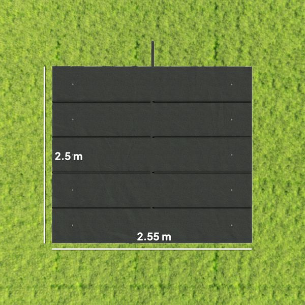 Tettuccio di ricambio per gazebo da giardino 3x3 m con 10 fori, copertura in poliestere, grigio - 