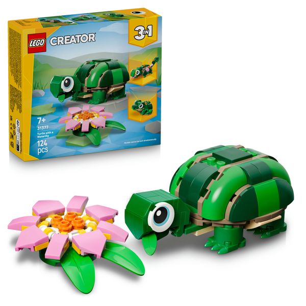 Lego creator 31377 – tartaruga con fiore di ninfea 3in1 - LEGO CREATOR