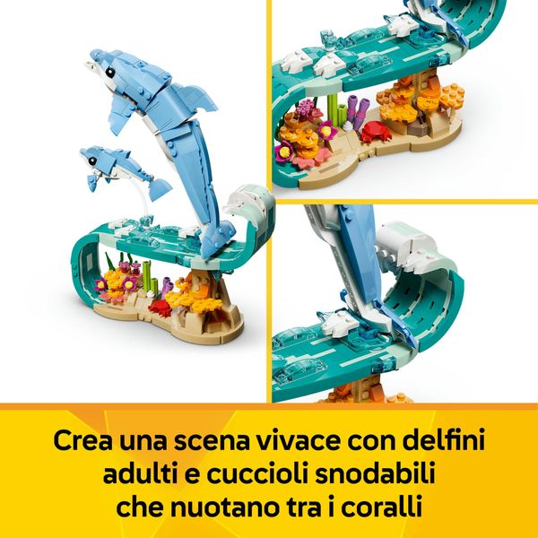 Lego creator 31385 3in1 animali marini: meravigliosi delfini giocattolo - LEGO CREATOR