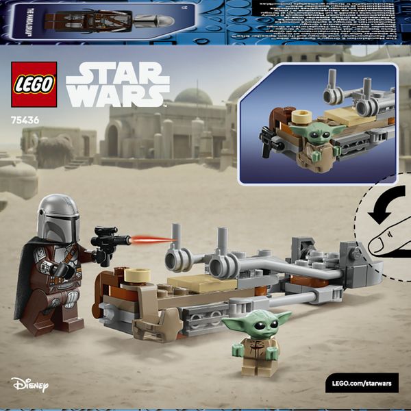 Lego star wars 75436 speeder bike del mandaloriano e di grogu - LEGO
