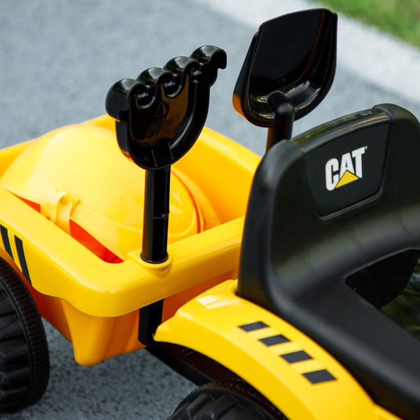 Camion giocattolo per bambini 12-36 mesi con pala e rimorchio, in pp e metallo, 91x29x44 cm, giallo - 
