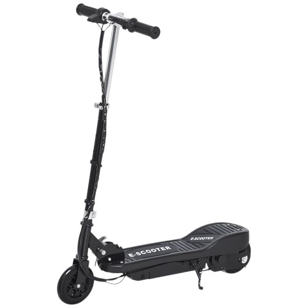 Monopattino elettrico per bambini pieghevole da 120w, velocità max 12km/h e portata 50kg, 74x36x69-91 cm, nero - 