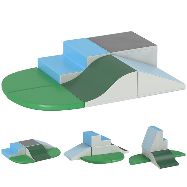 Set costruzioni morbide per bambini 1-3 anni da 6 pezzi, in pu ed epe multicolore - 