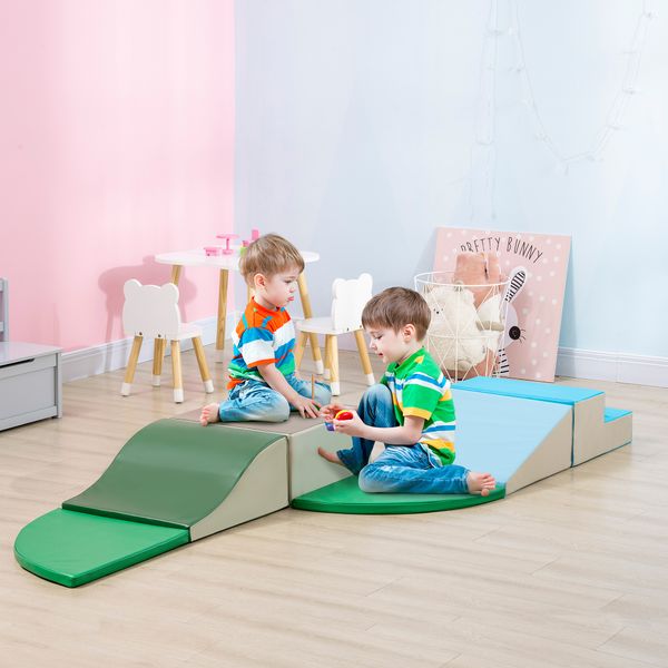 Set costruzioni morbide per bambini 1-3 anni da 6 pezzi, in pu ed epe multicolore - 