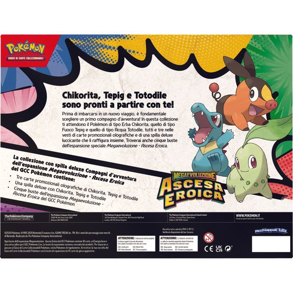 Pokémon collezione con spilla deluxe compagni d'avventura dell'espansione megaevoluzione ascesa eroica - POKEMON