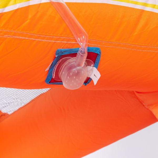 Gioco gonfiabile per bambini 3-8 anni a tema spazio con borsa, 11 paletti e toppe inclusi, 340x270x227 cm - 