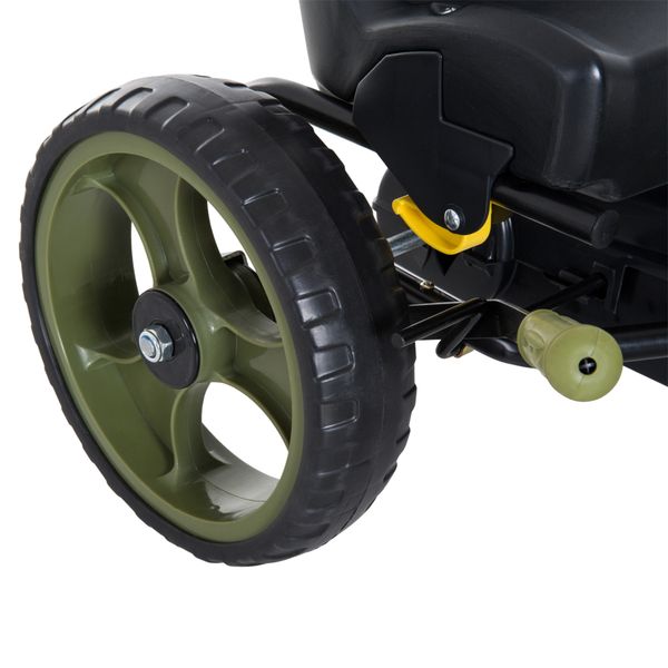 Go kart a pedali per bambini da 3-6 anni con sedile regolabile e freno a mano, verde - 