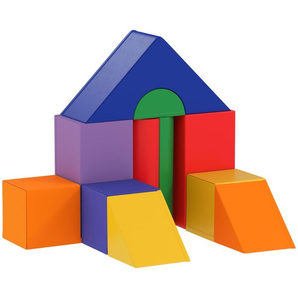Set di costruzioni morbide per bambini da 1-3 anni con 11 forme, in pu e epe, colori vari - 