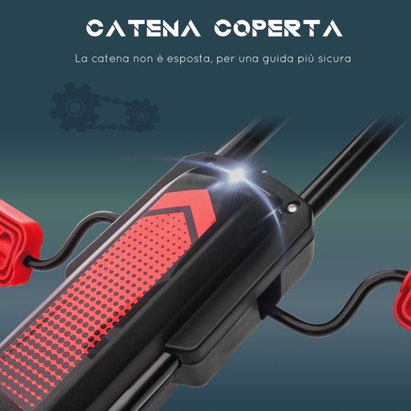 Go kart a pedali per bambini da 5-12 anni con sedile regolabile e ruote in gonfiabili, rosso - 