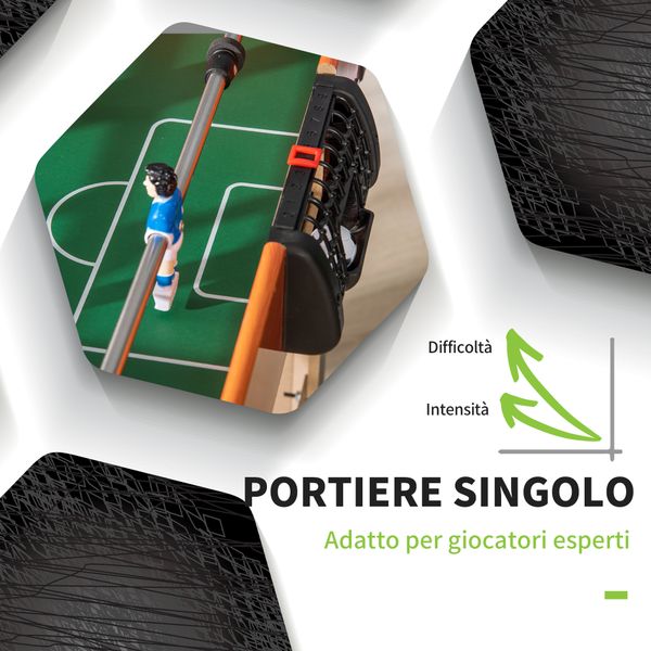 Biliardino calcio balilla per bambini con manopole antiscivolo, segnapunti e palline, 118x104x69cm - 