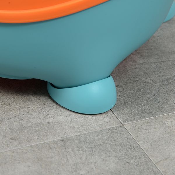 Vasino per bambini da 6 mesi a forma di alieno, seduta ergonomica, schienale e vaschetta rimovibile, blu - 