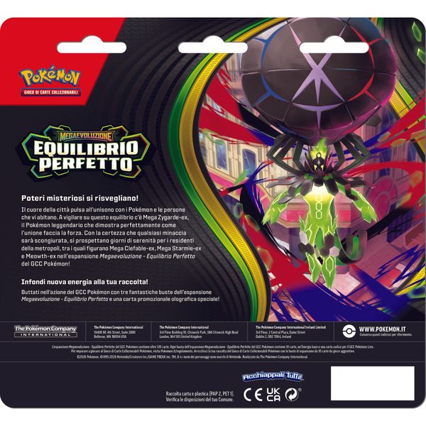 Pokémon blister 3 buste dell'espansione megaevoluzione - equilibrio perfetto - POKEMON