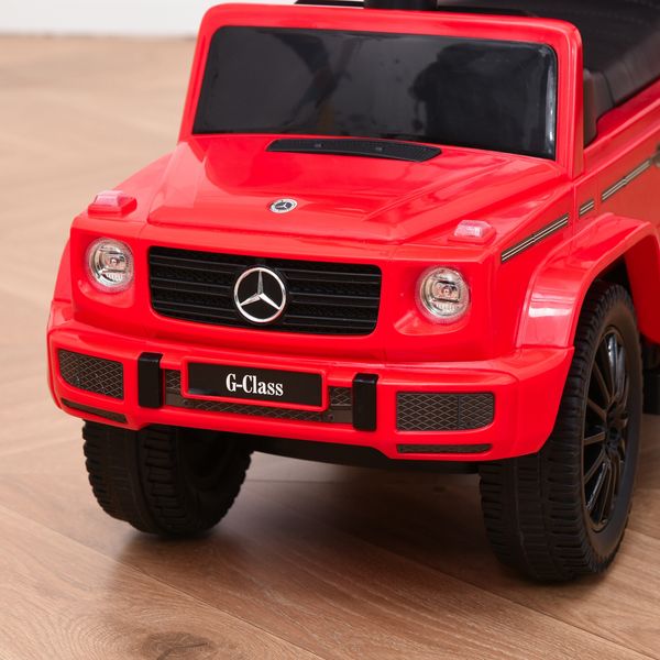 Macchina a spinta per bambini 12-36 mesi con licenza mercedes, tettuccio e maniglia, 85.5x40.5x95 cm, rosso - 