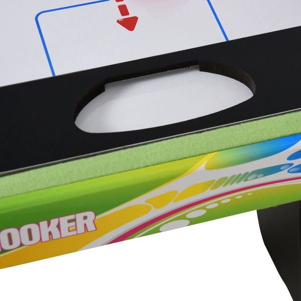 Tavolo da gioco 4 in 1 pieghevole per calcio-balilla, biliardo, air hockey e ping pong, in mdf e plastica - 