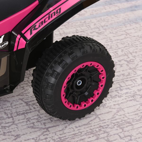 Mini quad per bambini 18-36 mesi a spinta manuale con musiche integrate e ampio manubrio, moto per bambini in pp e metallo, 67.5x38x44 cm, rosa - 