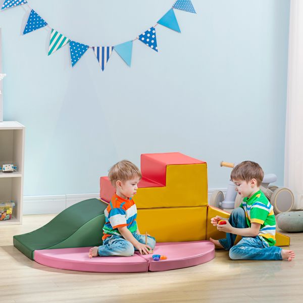 Set costruzioni morbide per bambini 1-3 anni da 6 pezzi in pu ed epe multicolore - 