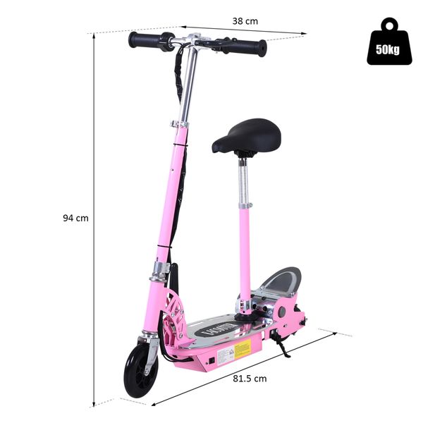 Monopattino elettrico bambino monopattino con sedile rosa - 